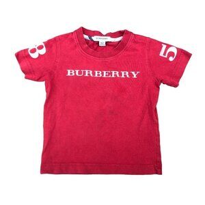Vintage Burberry T Shirt 2Y Red